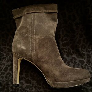 NWT- VIA SPIGA - SZ 10-10.5 SUEDED LEATHER PLATFORM BOOT MID-CALF TASSEL/ZIPPER